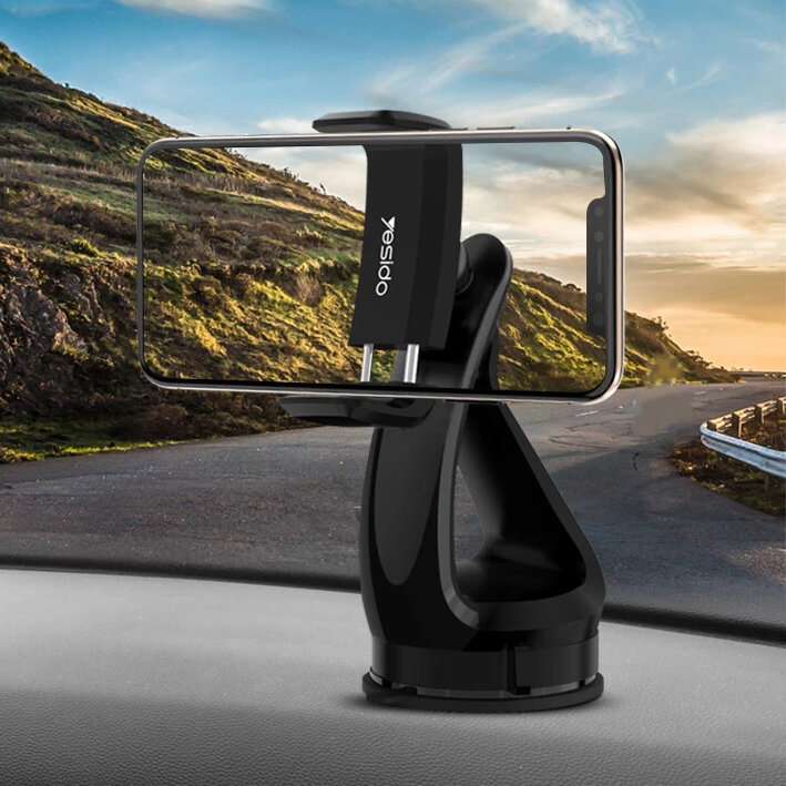 

Yesido C1 Rotational Car Dashboard Suction Cup Phone Holder Bracket for iPhone 13 POCO X3 F3 4.0-6.5 inch Devices