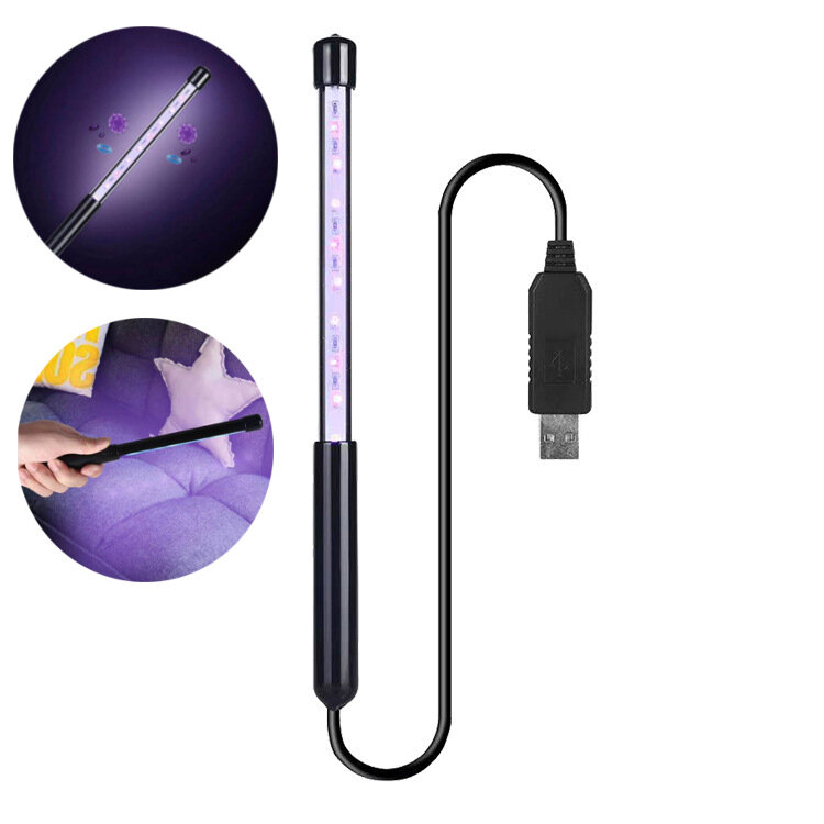 

XANES® 3W Portable UVC Ultraviolet Sterilization Lamp Handheld USB UV Sterilizer Light For Disinfect Mites Killing