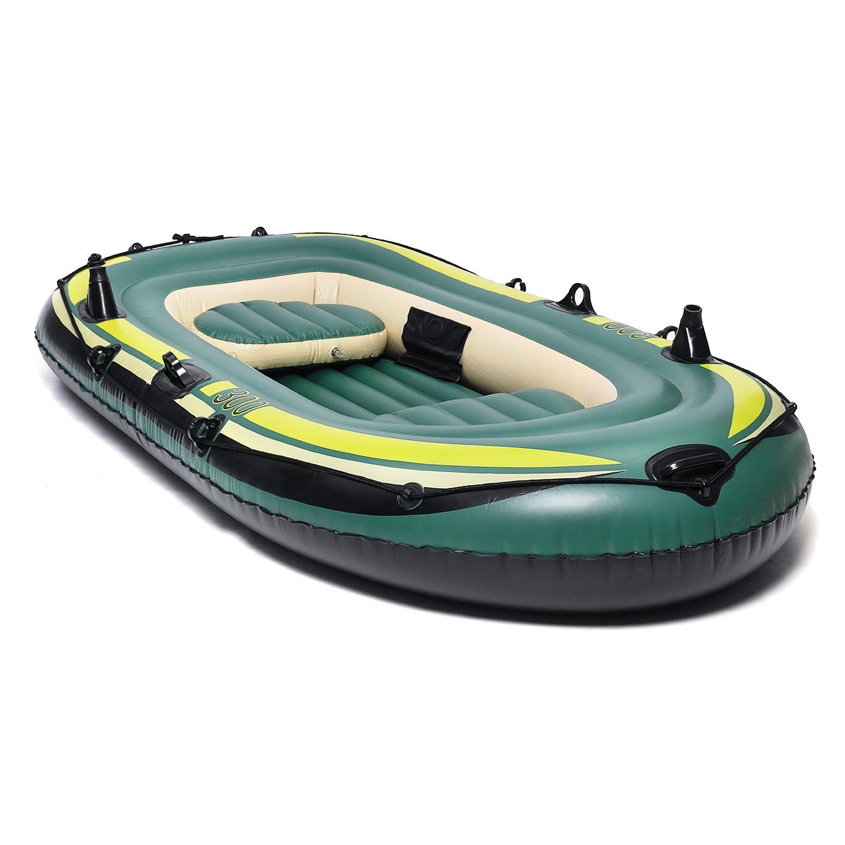 

3 Person Inflatable Boat Set Raft Air Canoe Kayak Dinghy Fishing Rafting Water Outdoor Sport