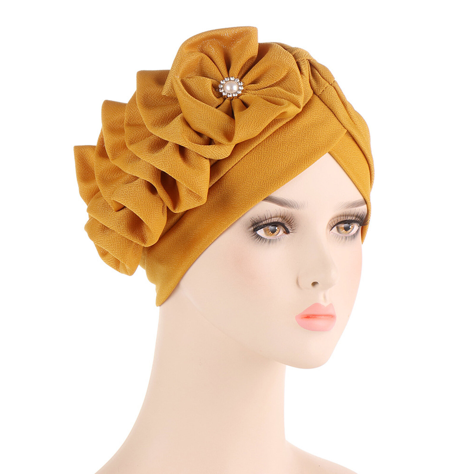 Women Cotton Multi Color Solid Casual Sunshade Floral Decor Baotou Hats Beanie Hats