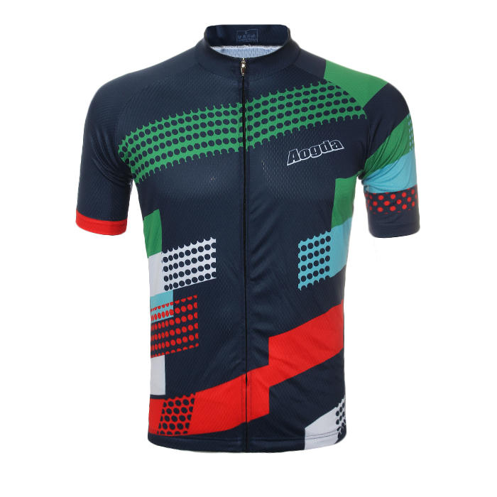 Unisex Yaz Bisiklet Kısa Kollu Bisiklet Jersey Polyester Malzeme Nefes Esneklik Hızlı Kuru Gömlek