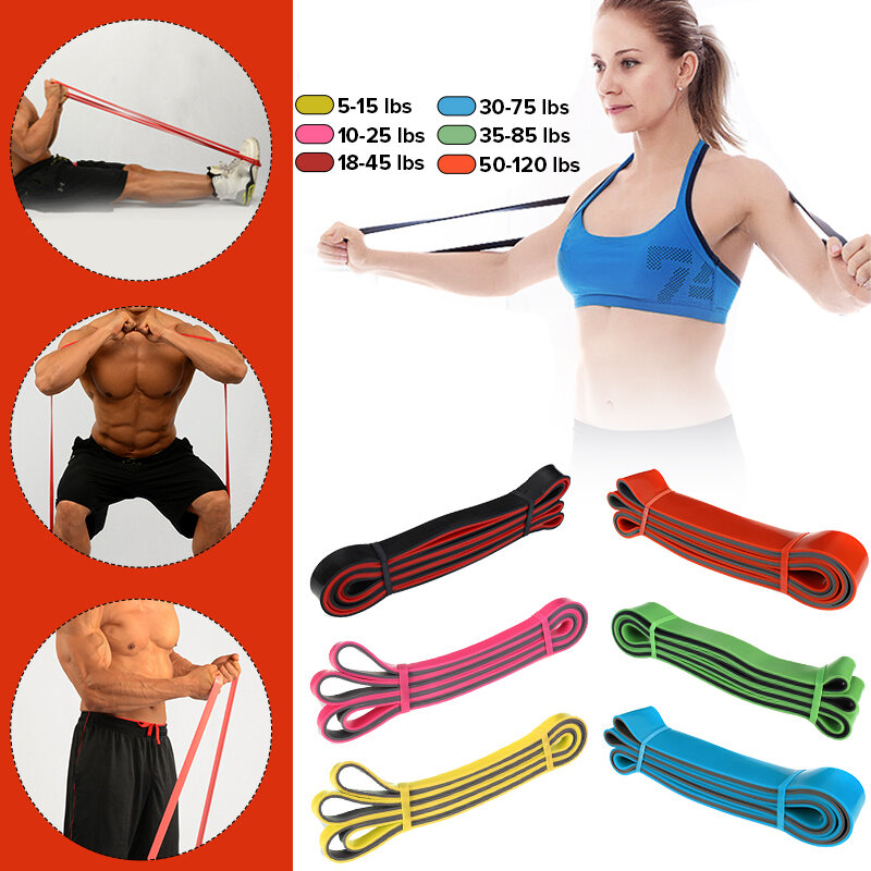 

Resistance Bands Pull Up Assist Bands Fitness Stretching Strength Training Natural Latex Pilates Bands