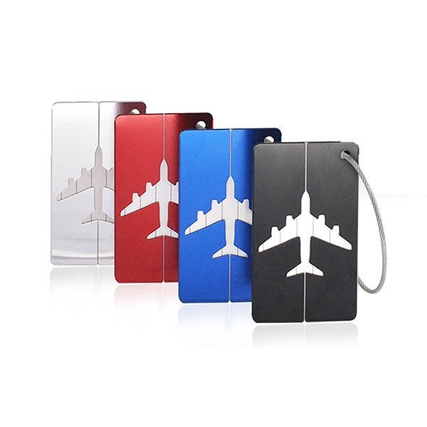 KC-LP07 Metal Travel Luggage Tags Steel Loop Suitcase Bag Labels Address Privacy Cover