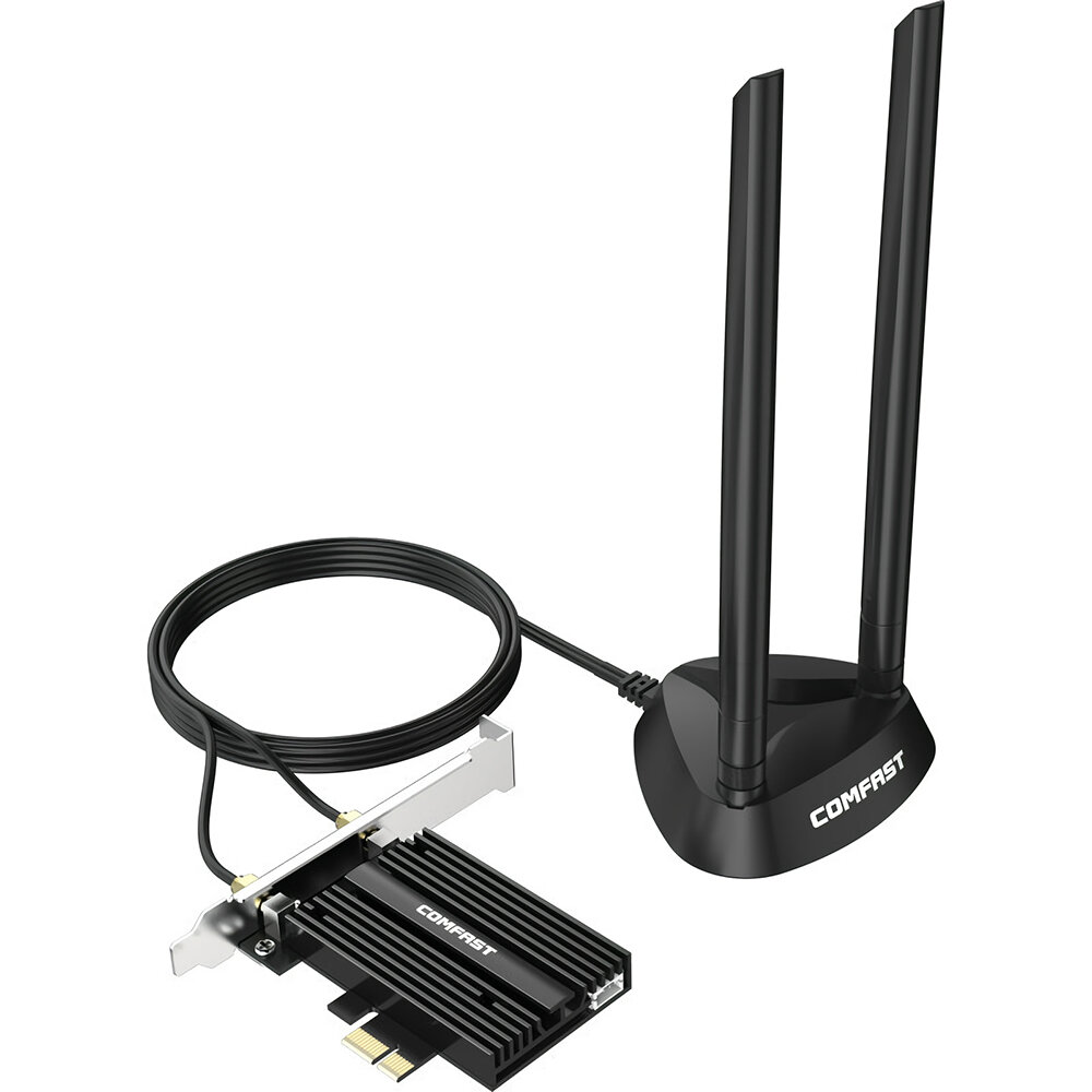 Comfast CF-AX180 Plus Wifi 6 PCI-E Draadloze Adapter Dual Band 1800Mbps 801.ax Netwerkkaart bluetoot