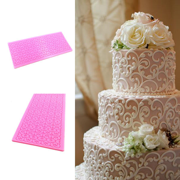 Lace Silicone Cake Mold Fondant Print Mould Decorating Tool