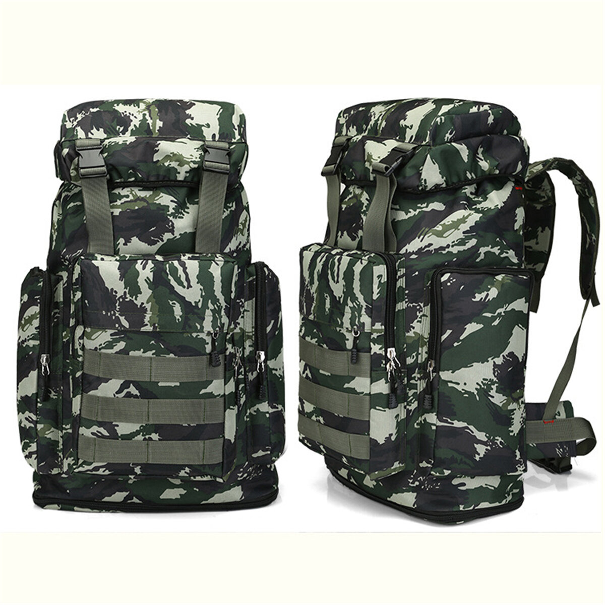 80L Multi-Color waterdichte Tactische rugzak met grote capaciteit Outdoor Travel Hiking Camping Bag