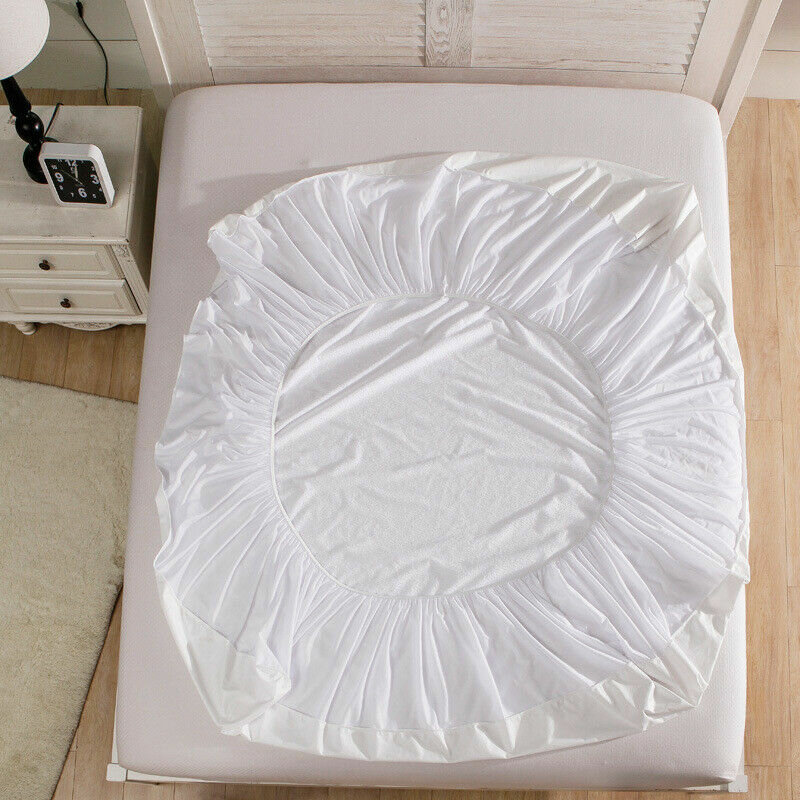 Waterproof Mattress Protector Cover Pad Fitted Bed Sheet Breathable Anti-Dust