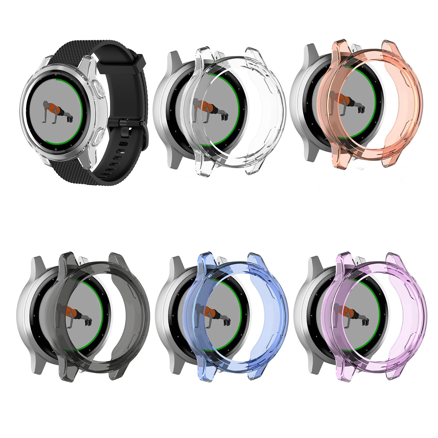 Bakeey TPU transparante horlogekast Horlogebeschermer voor Garmin Vivoactive 4S