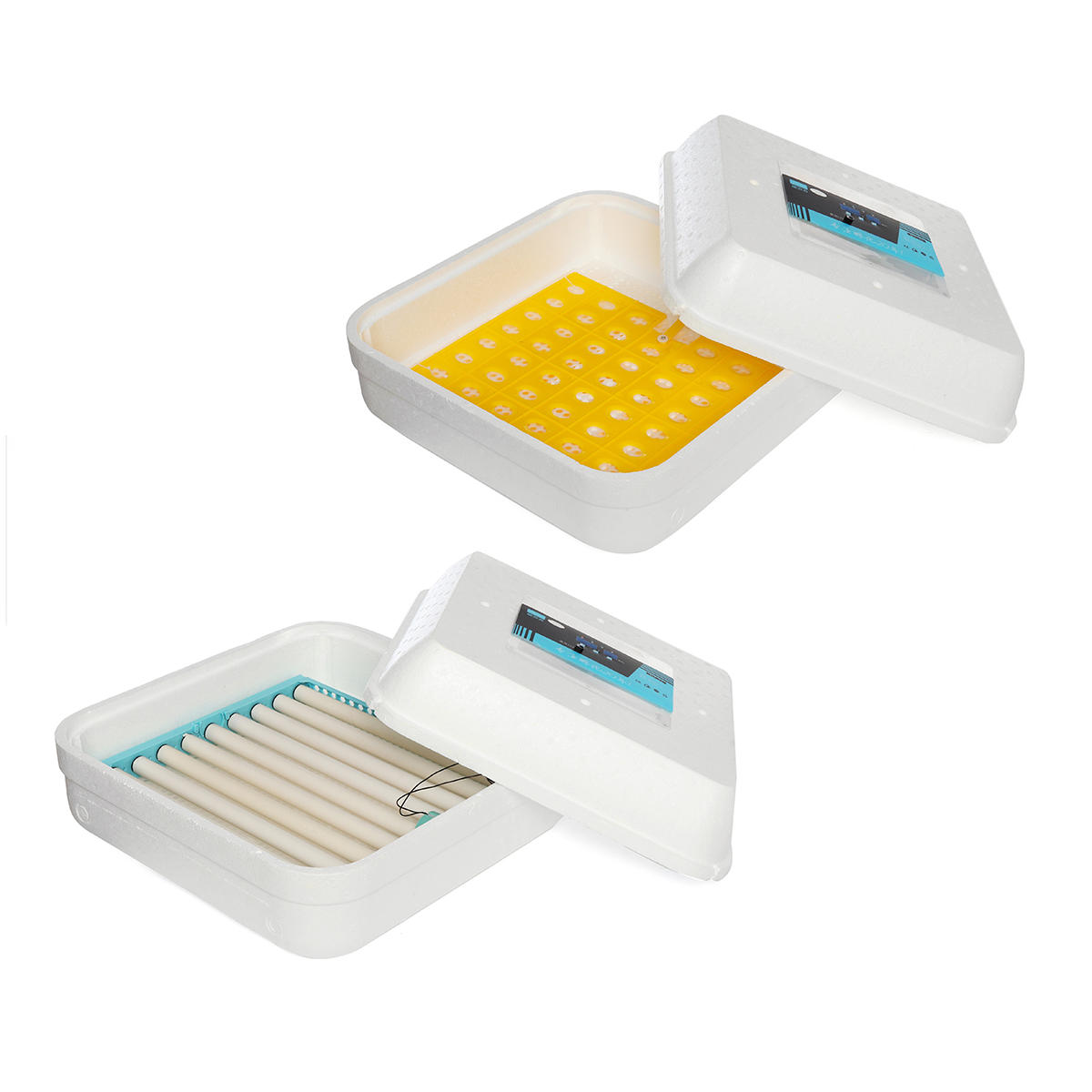 220V 55/64 Pieces Automatic Digital Egg Hatcher LCD Dislplay Incubator Hatching Eggs Temperature Control for Chicken Duc
