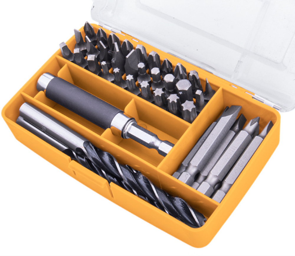

44pcs Wood Masonary Drill Set Chrome Vanadium Steel Screwdriver Bits Power Drilling Tools Repair Hand Tools Kit in Stora