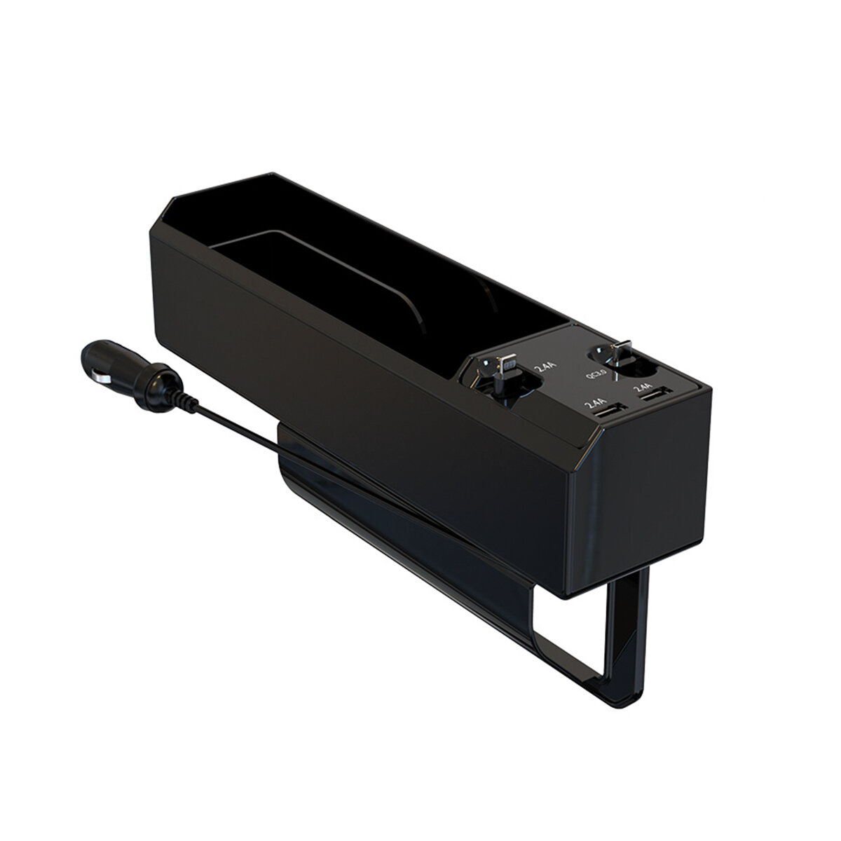 2-USB Opladen Auto Dubbele opening Armsteun Doos Centrale console Bekerhouder Opslag