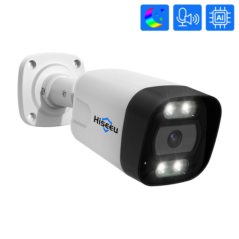 Hiseeu HB715-PA 4K 5MP POE IP Camera Intelligent Nachtzicht P2P Bewegingsdetectie Tweeweg Audio H.26