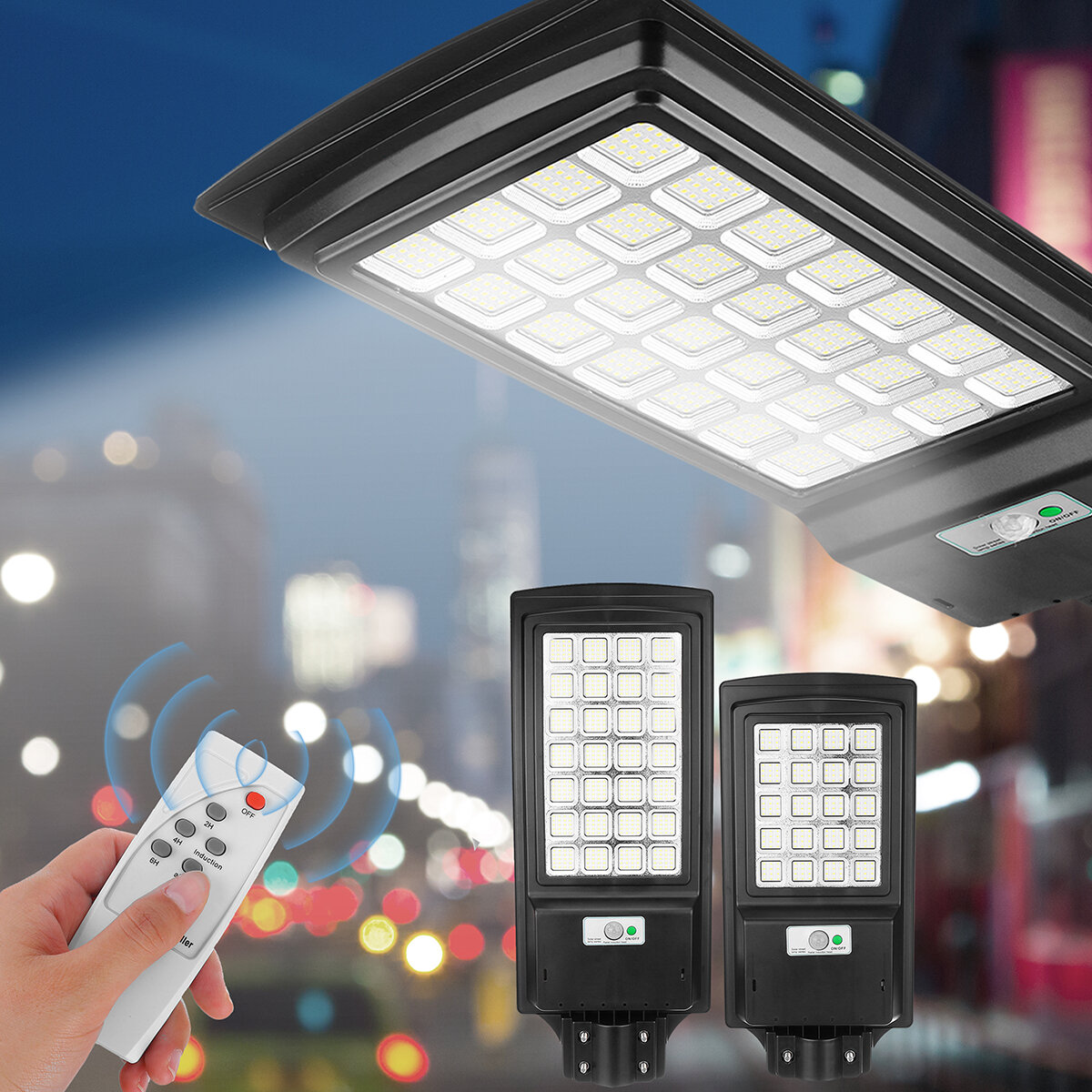 240/560LED Solar Street Wall Light Solar Powered IP65 Waterproof Lamp PIR Motion Sensor Lamp Outdoor