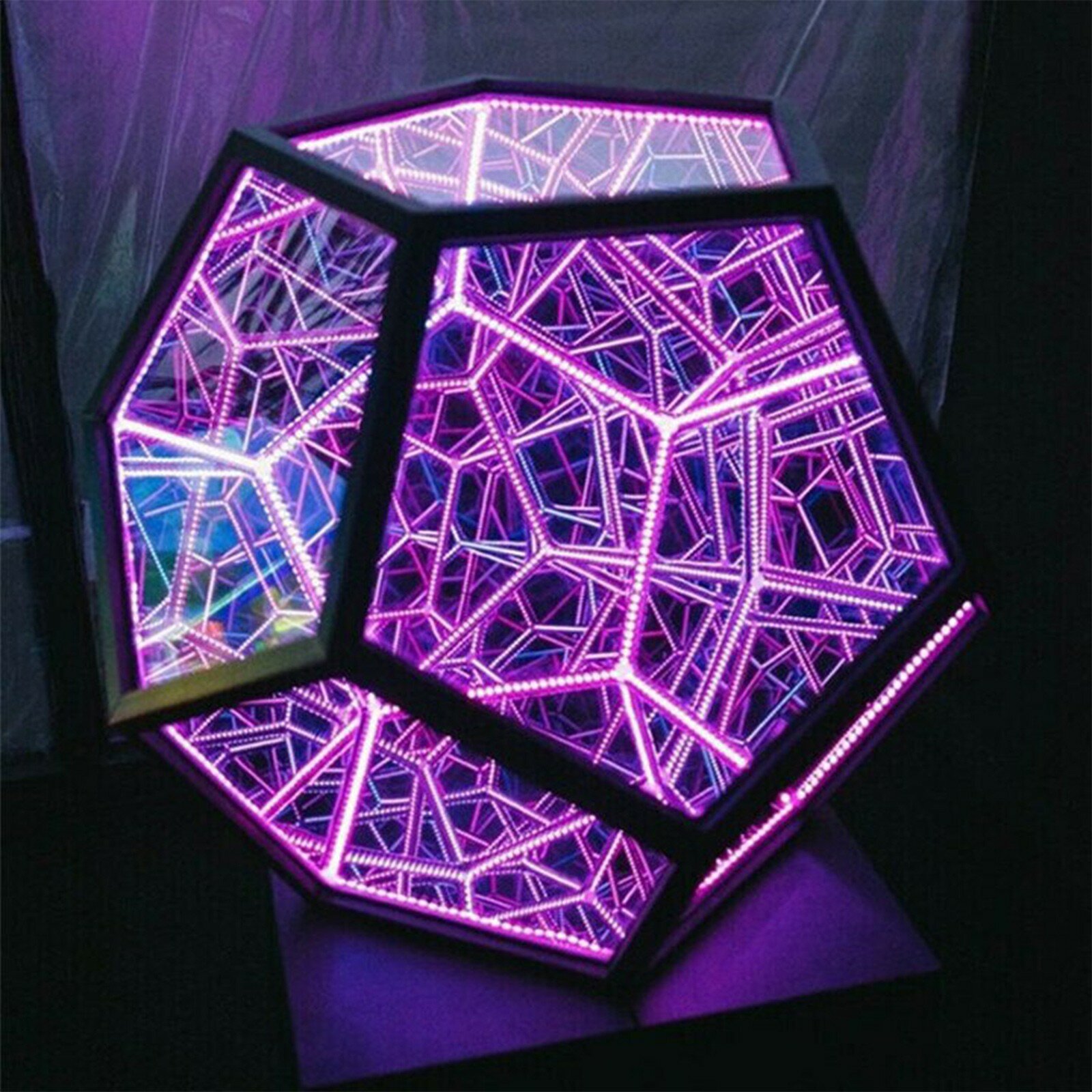 best price,led,night,light,infinite,dodecahedron,color,art,light,discount