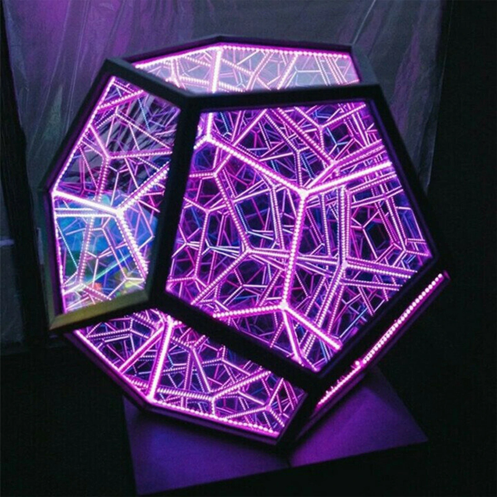 Στα 28,07€ από αποθήκη Κίνας | LED Night Light Infinite Dodecahedron Color Art Light Decor Novelty Christmas Gift Cool Technology Decoration Home Decor