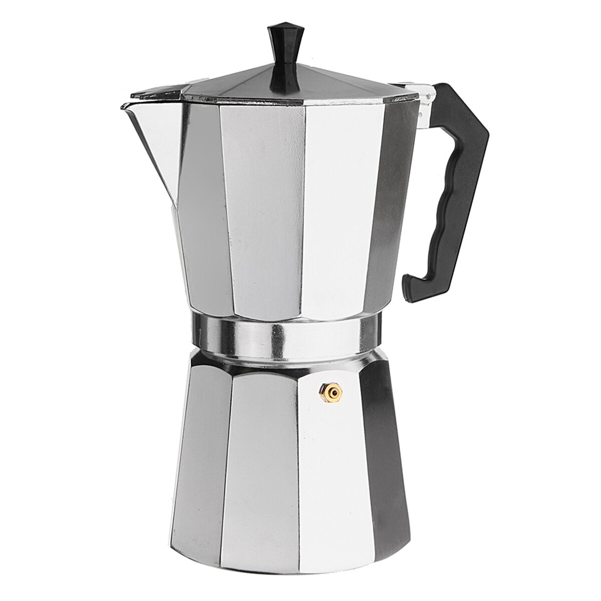12 Tazze 600 ML Argento Alluminio Moka Pentola Ottagonale Espresso Coffee Cup Grinder Stufa a Percolatore