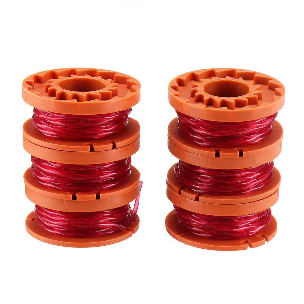 

6Pcs 10ft 0.065 Inch Grass String Trimmer Spool Replacement for Worx WG180 WG163 WA0010 Weed Wacker Eater String Grass T