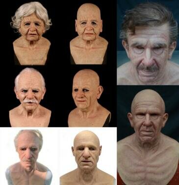 

Christmas Cosplay Rubber Old Man Mask Realistic Scary Latex Mask Horror Headgear Cosplay Props for Adult Man Woman