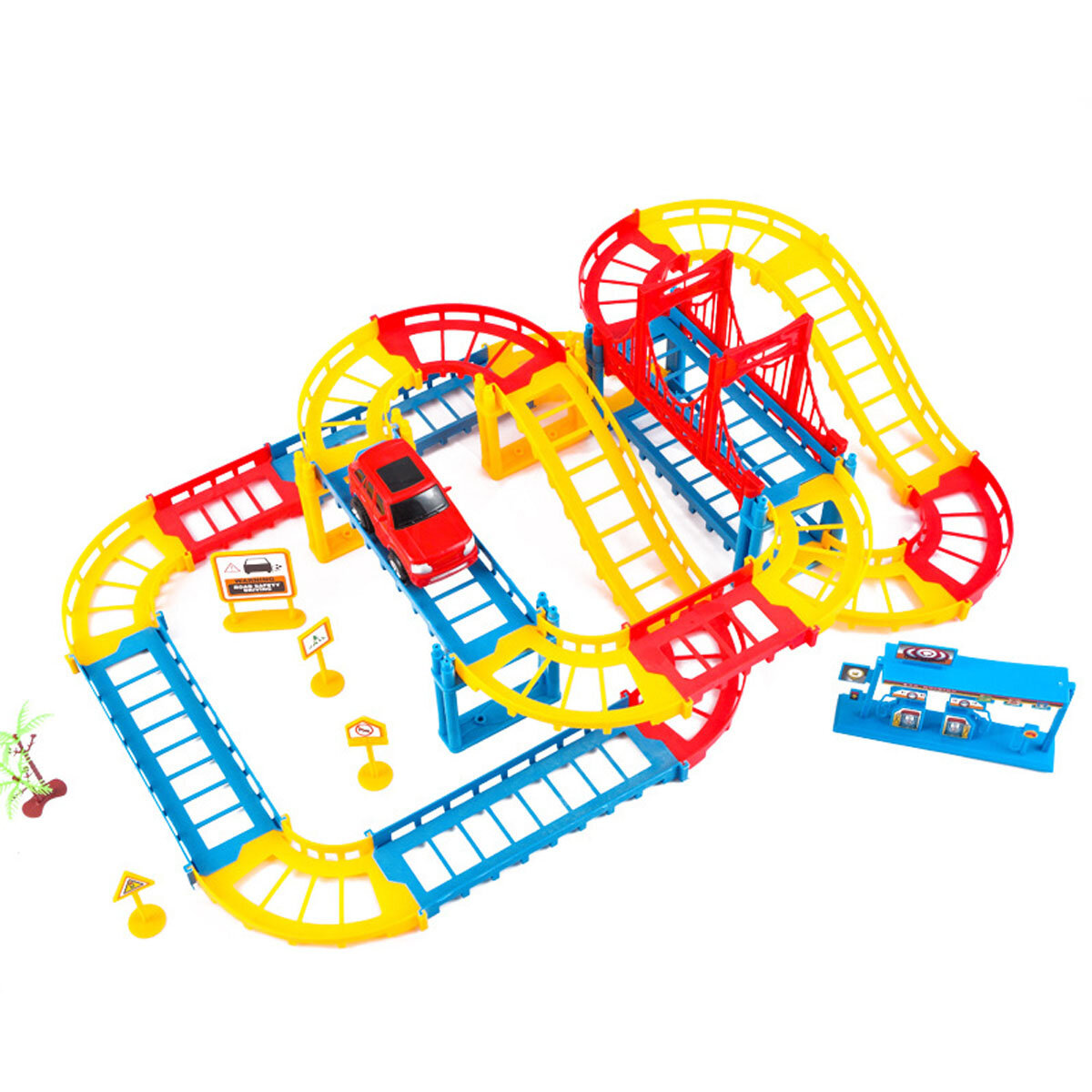 

45pcs Electric Rail Car Toy Set Changeable Puzzle Boy Stereo Track Car Multi-layer Track Assembly Combination Puzzle Toy