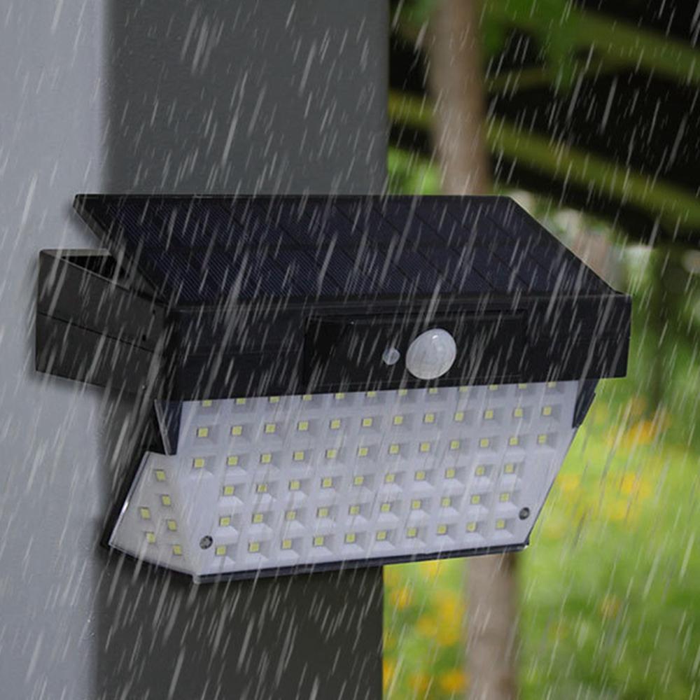 Zonne-energie 78 LED PIR Bewegingssensor Waterdichte wandlamp Buiten Tuin Noodbeveiligingslamp
