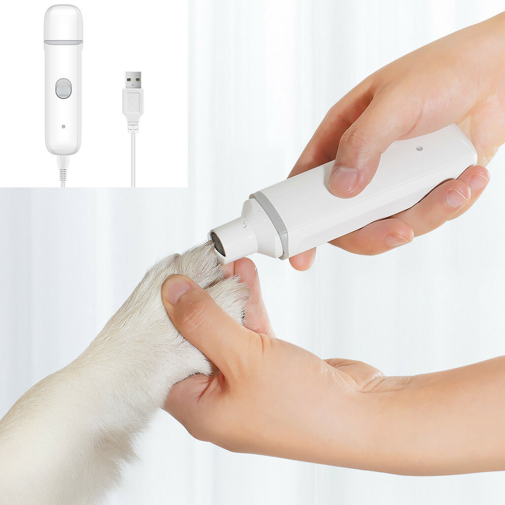 Pawbby Pet Electric Nail Polisher 5W Grinding Trimmer Grinder Paws Grooming USB Charging Rechargeabl