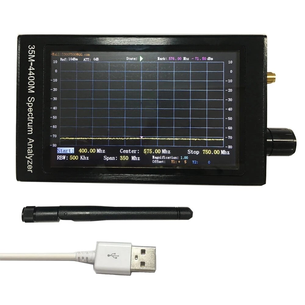 

35M-4400M 4.3 Inch LCD Screen Professional Handheld Simple Spectrum Analyzer Measurement of Interphone Signal T0556