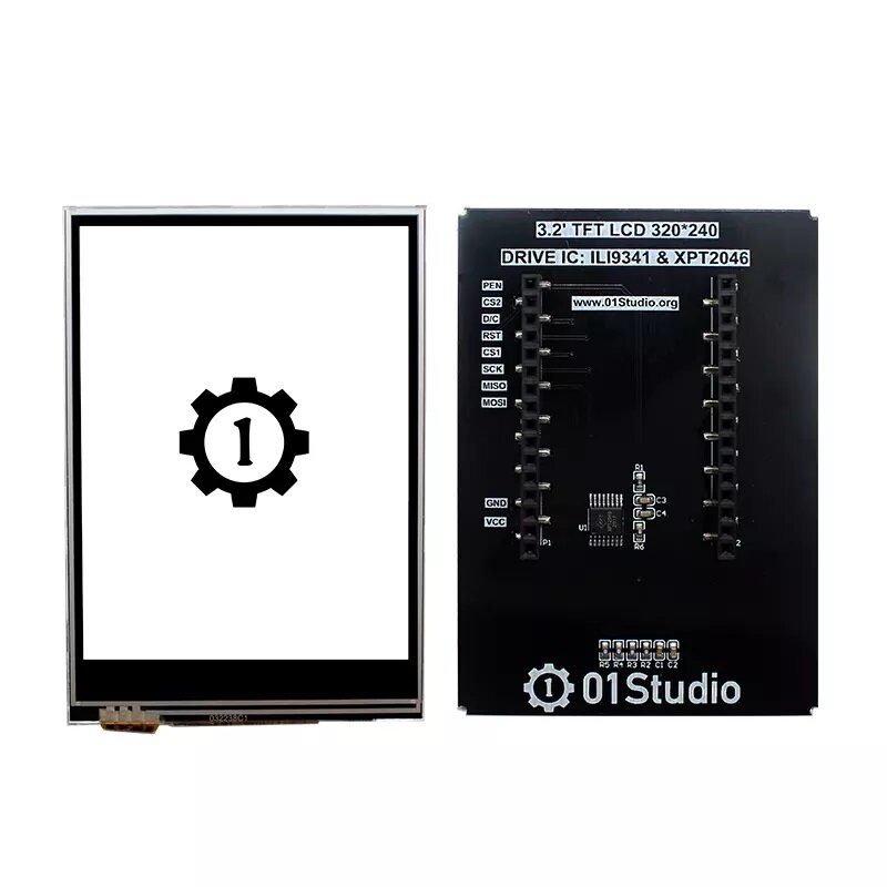 01 Studio 32 SPI TFT LCD Resistive Touch Screen Modul PyBorad Development Micropython Accessory LittleVGL