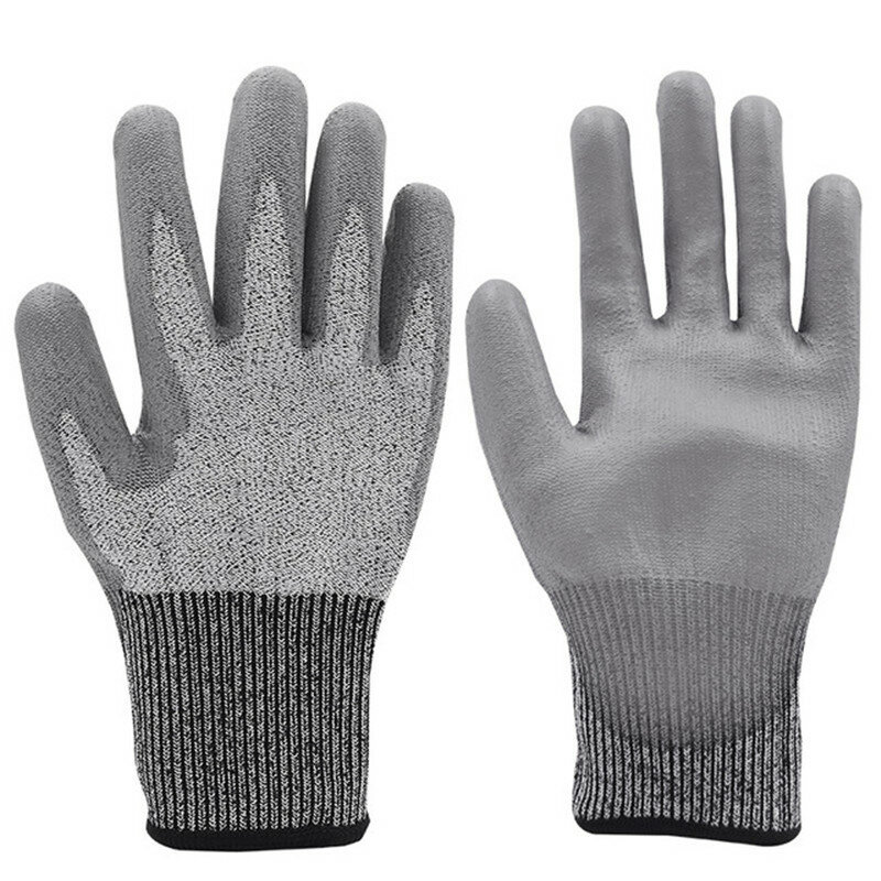HPPE PU Cut Resistant Gloves Grade Level 5 Wear-resistant Cut-resistant Gloves for Mechanical Operation Handling Hand Pr