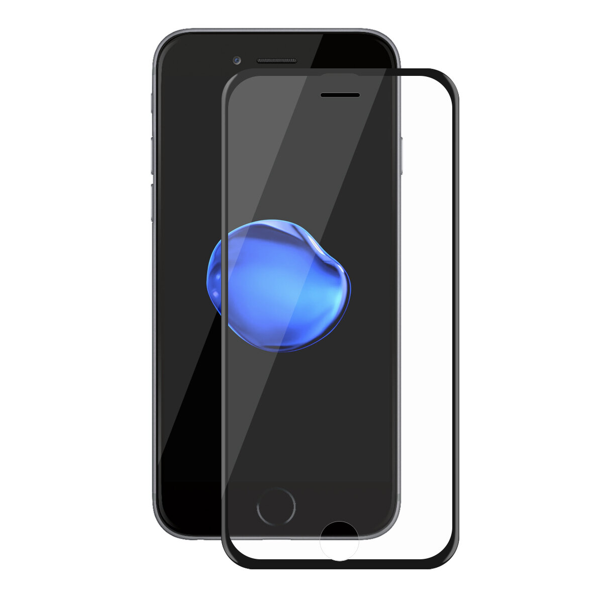 Enkay?0.2mm?6D?gebogen?rand?Soft TPU gehard glas screen protector voor iPhone 7/iPhone 8