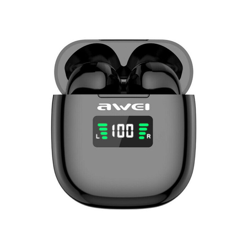 Awei T19P TWS bluetooth 5.0 LED Display Earbuds Headphones Stereo Touch Control Waterproof Headset W