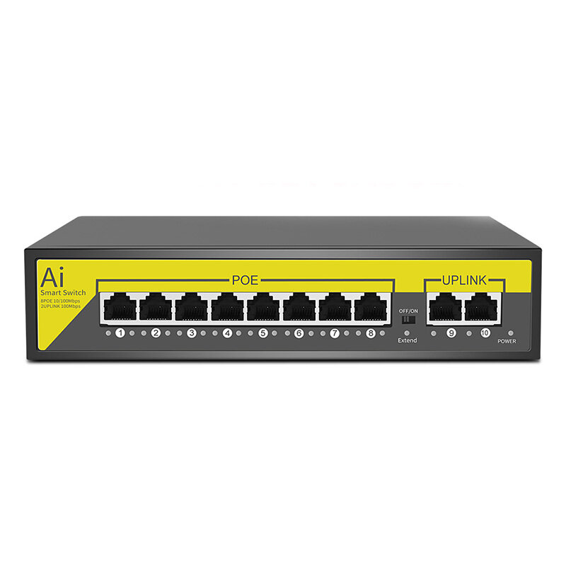 best price,hiseeu,48v,8ch,poe,switch,ethernet,10/100mbps,for,cctv,discount