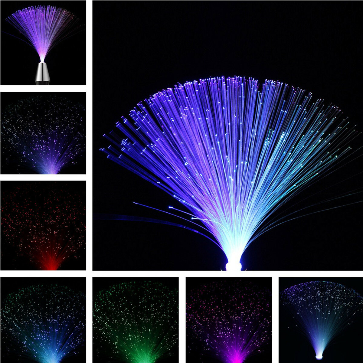 Multicolore romantique LED fibre optique lumière de nuit clignotant pour la décoration intérieure