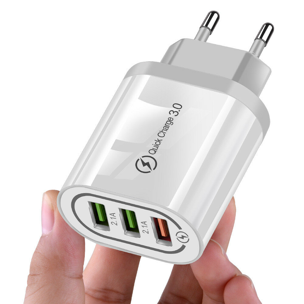 

OLAF 18W Quick Charge 3.0 Dual USB 2.1AFast Charging Wall Charger Power Adapter for Tablet Smartphone