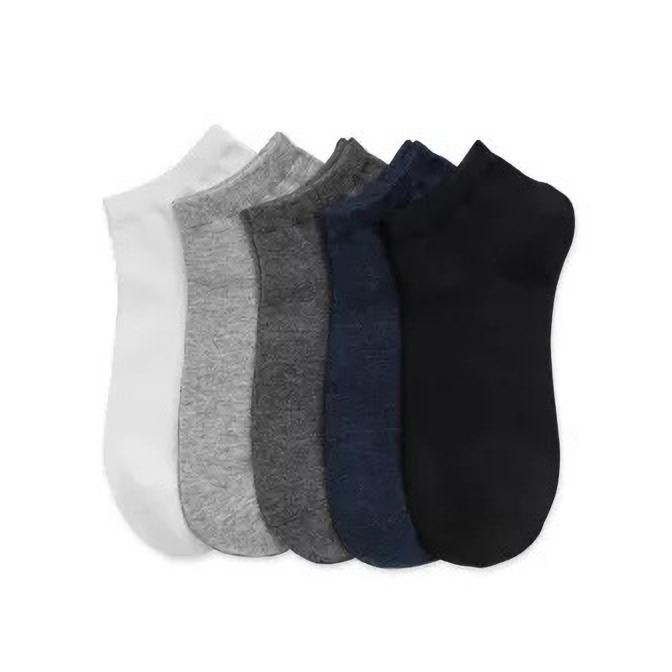 [FROM ] PULPOL SOCKS 5Pcs Men Ankle Socks Cotton Anti-allergy No Odor Anti-bacterial Socks 4 Seasons