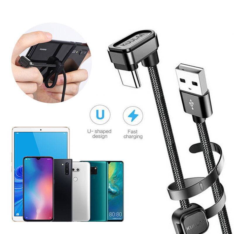 

KUULAA 180 Degree 2.4A Micro USB Fast Charging Data Cable for ASUS ZenFone Max Pro (M1) ZB602KL