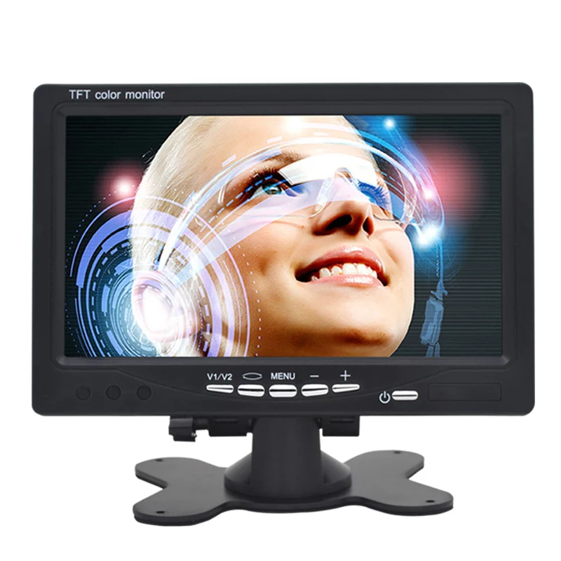 7003HDMI 7Inch Color LCD Display 1024 x 600 Monitor Support HDMI+VGA+AV for PC CCTV Security Camera Bus Truck Microscope