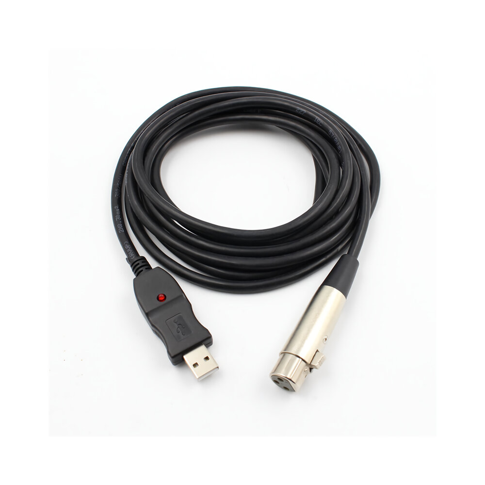 3m USB Microphone Cable USB 2.0 MIC Studio Audio Link Cable Cord Adapter For PC Karaoke OK Equipment