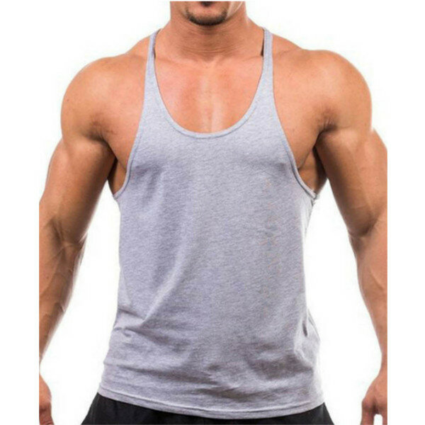 Men Muscle Bodybuilding Singlet Summer Tank Tops Gym Fitness Sports Vest Shirt