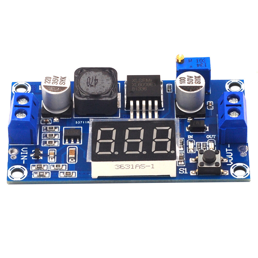 AOQDQDQD A05 DC-DC Boost Module with Digital Voltage Display LM2577 Circuit Board and 3A Output