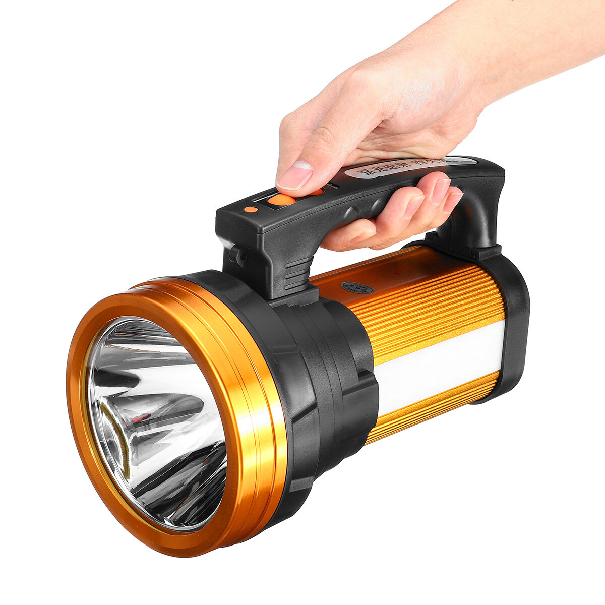 500W 3000LM Alcance de 1000m, Luz de Trabajo LED USB Impermeable (linterna de mano) Lámpara Antorcha de Emergencia con Batería Recargable, Linterna para Acampar al Aire Libre