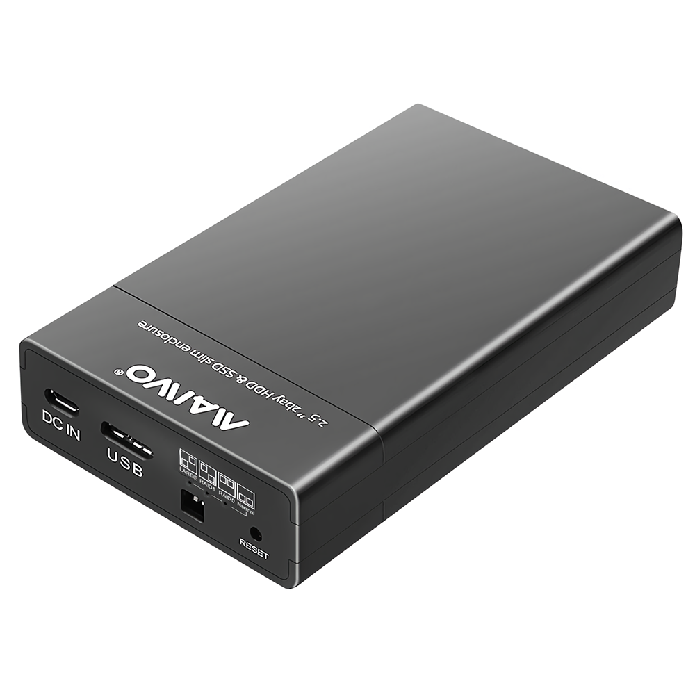 MAIWO K25682 2.5 "Dual Bay USB3.0 RAID Storage Array Box SATA3 HDD SSD Slanke Behuizing Schijf Opber