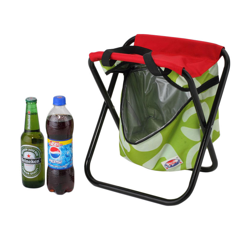 Outdoor Folding Chair Thermal Cooler Ice Bag Picnic Food Drink Fruit Lunch Storage Box Beach Stool