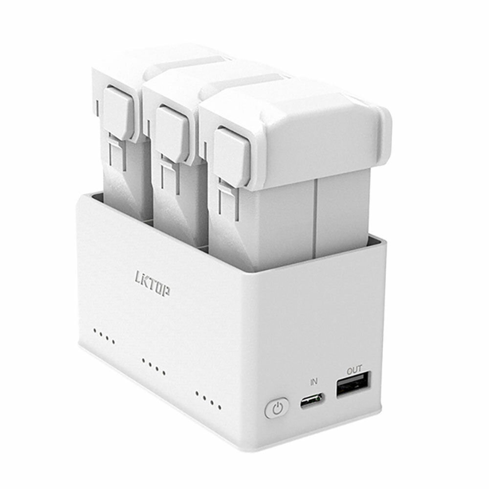 

LKTOP 3-in-1 Intelligent Fast Charging Hub 37W / 100W USB Fast Charger Housekeeper Outdoor Lighting for DJI MINI 4 PRO /