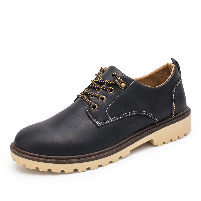 men casual soft lace up daily work loafers at Banggood