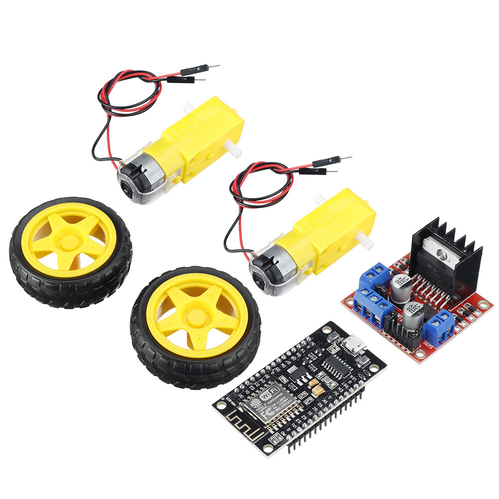 6 stks slimme auto robot plastic wiel met dc 3-6 v reductiemotor voor arduino tt motor + banden voor