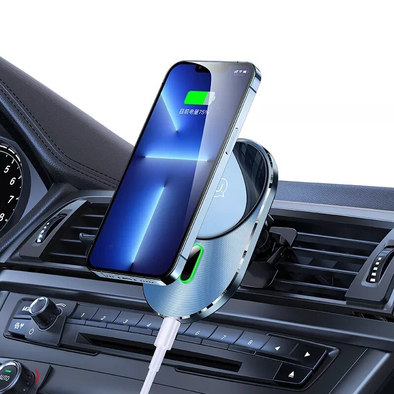 best price,usams,cd170,15w,magnetic,car,wireless,charger,for,iphone,discount