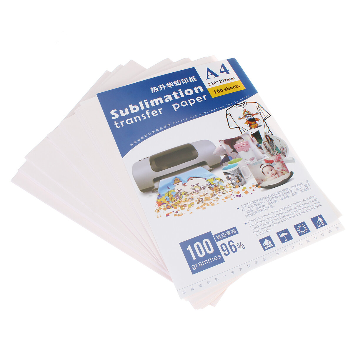 

100Pcs T-shirt Printing Ironing Hot Stamping Machine Lamp/Dark Transfer Paper