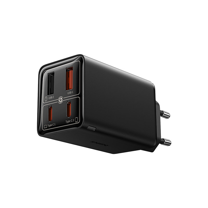 

[GaN Tech] Baseus GaN6 Pro 65W 4-Port USB Charger 2USB-A+2USB-C Fast Charging Wall Charger Adapter EU Plug with 100W Typ