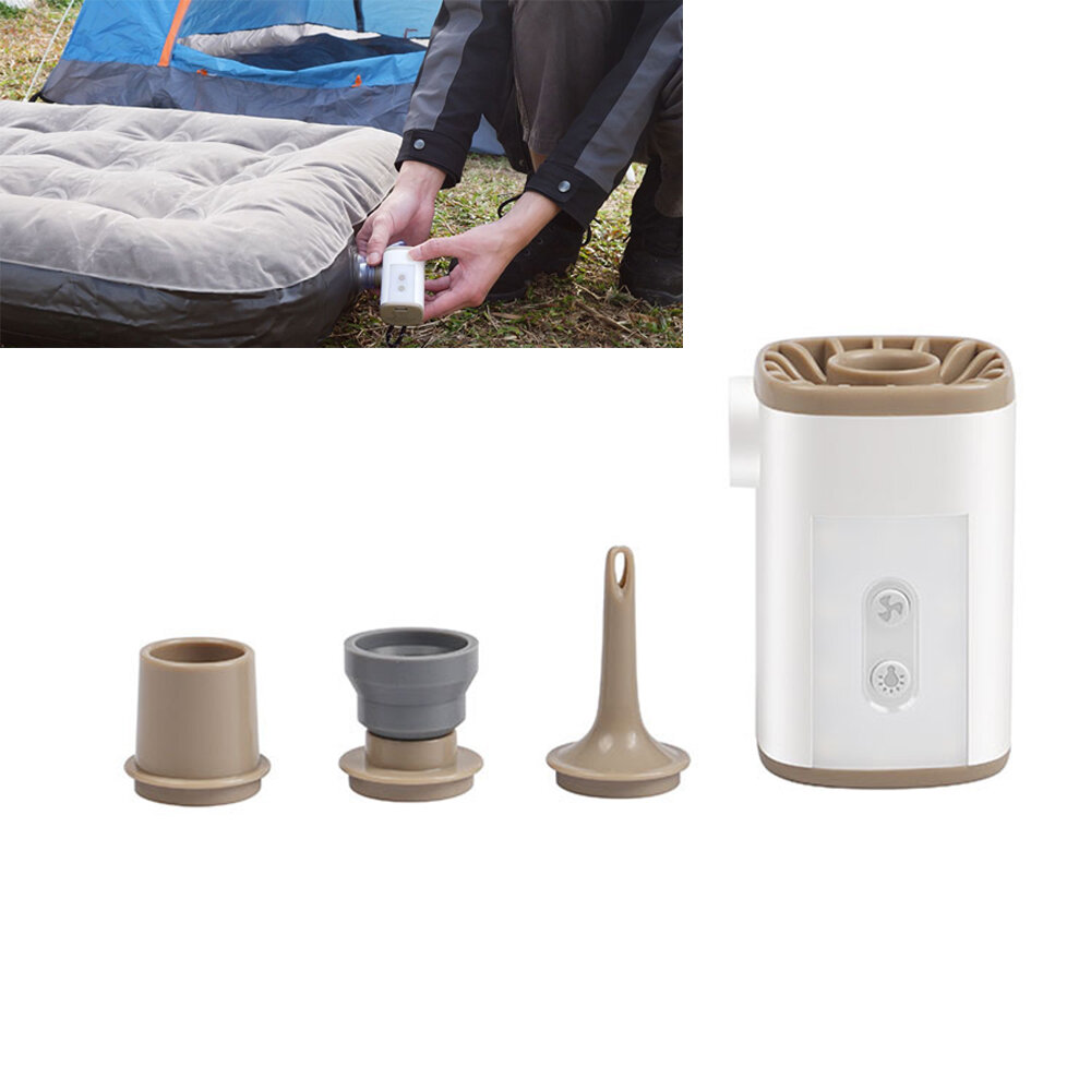 Outdoor Multifunctional Camping Mini Air Pump Portable High Power Electric Air Pump With Lighting Fu