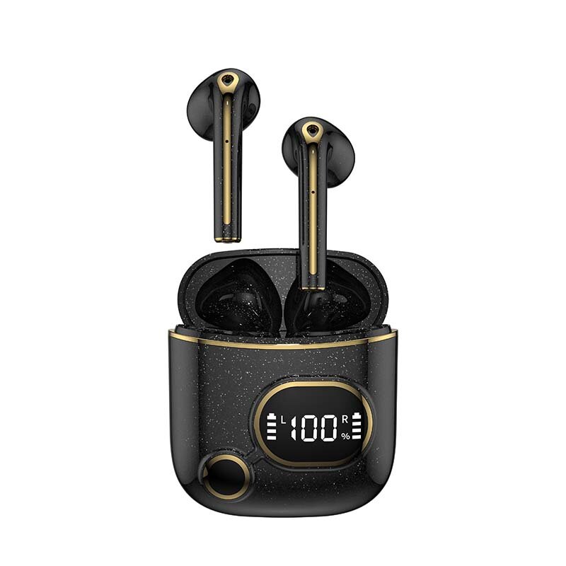 X25 tws bluetooth 5.2 earbuds led display 13mm large driver hifi stereo earphone long endurance headphones with mic